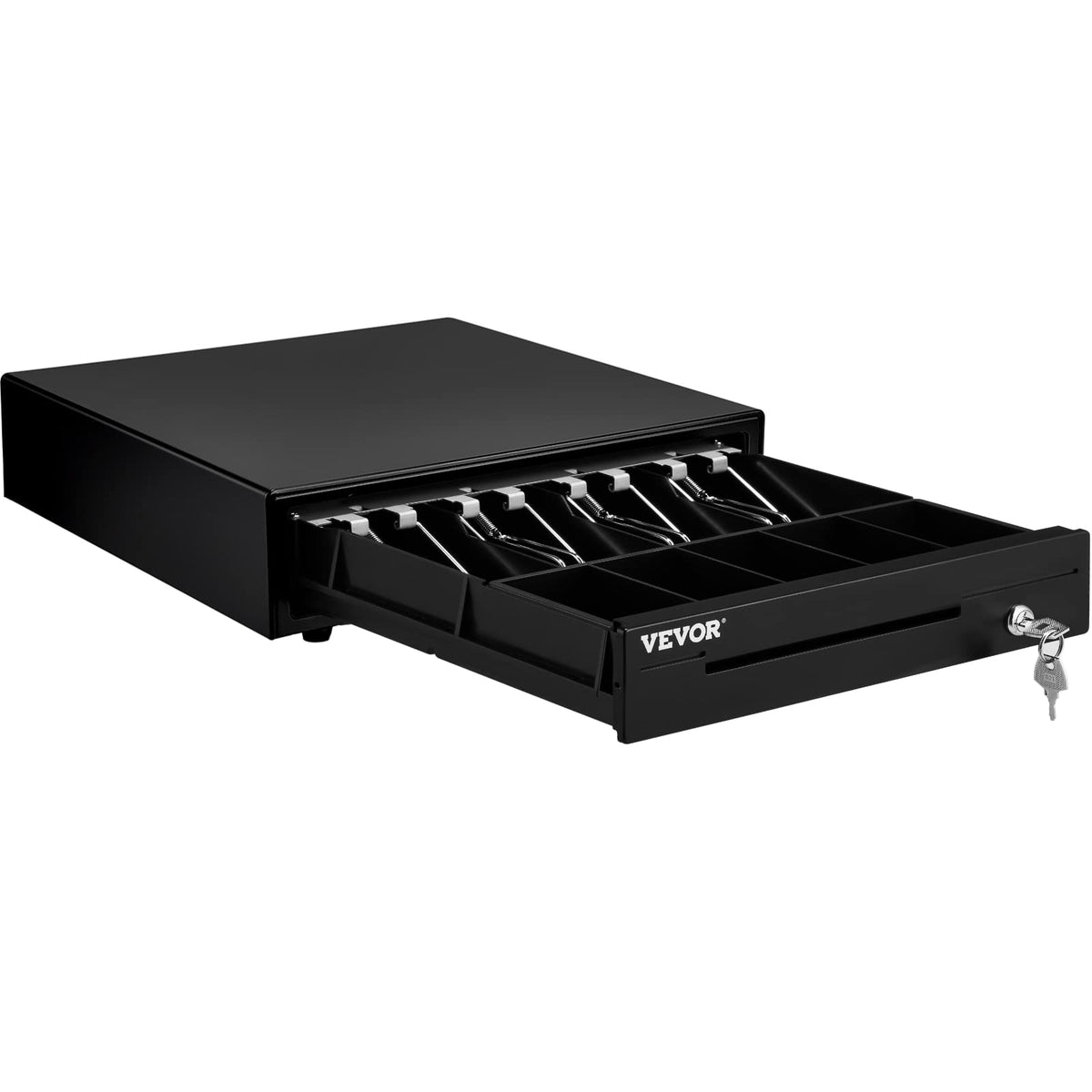 VEVOR Cajón de Efectivo Tipo de Accionamiento 13" Cajón Portamonedas 12V Caja Registradora de Punto de Venta 33,6 x 36,8 x 8 cm Bandeja para Cajón de Dinero Cajón de Caja Registradora Bandeja