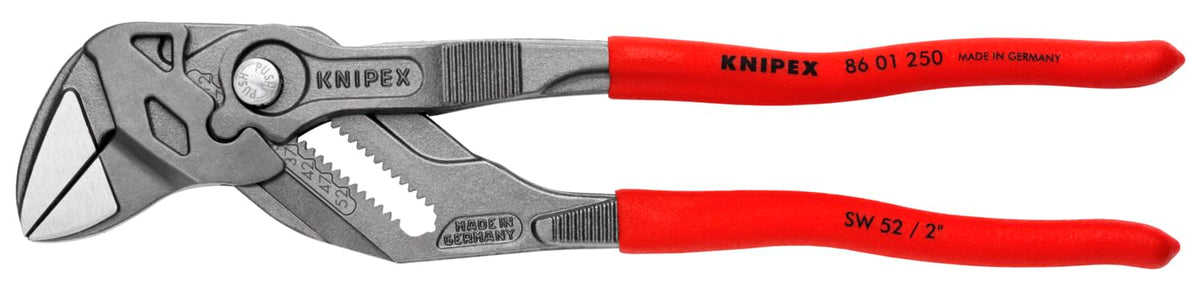 Knipex Llave de Alicates Ajustable Tipo Pinza, 16 Pulgadas - Llave inglesa - 10-Inch, Black Finish - Puños recubiertos de plástico, rojo