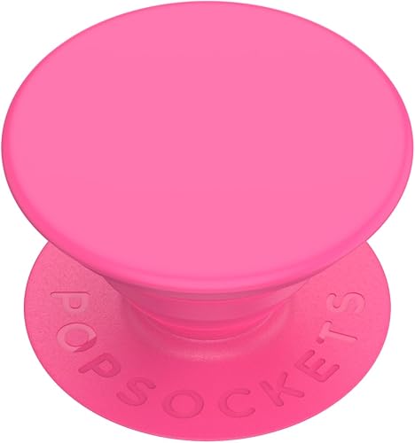 PopSockets - Empuñadura para teléfono con Soporte expandible, Agarre calcomanía, Color Rosa neón