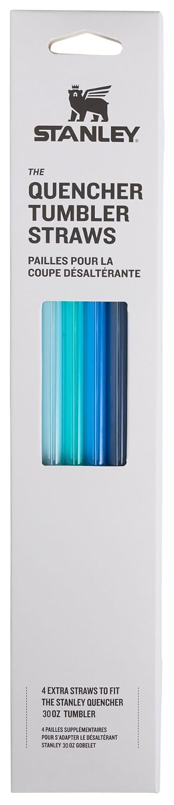 Stanley Quencher Popotes de Repuesto Reutilizables Paquete de 4 - Paquete múltiple azul - 30 onzas líquidas