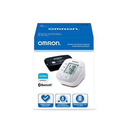 OMRON Baumanómetro automático de brazo 7144T con bluetooth, guía de ajuste de brazalete, compatible con app OMRON connect
