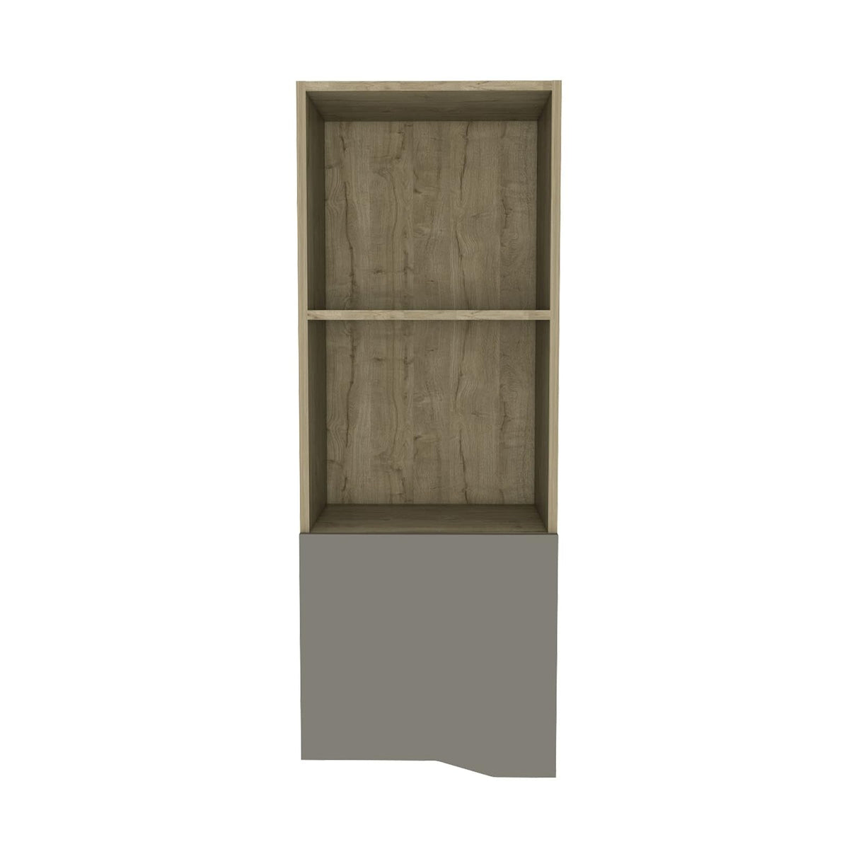 Espacio Excelsior - Espacio Klik KLIK Librero Auxiliar obregon armable, Color Duna con Taupe, Dimensiones 41 Largo X 34 Ancho X 110 Alto cm, Estilo contemporáneo, con Dos entrepaños y una Puerta abatible