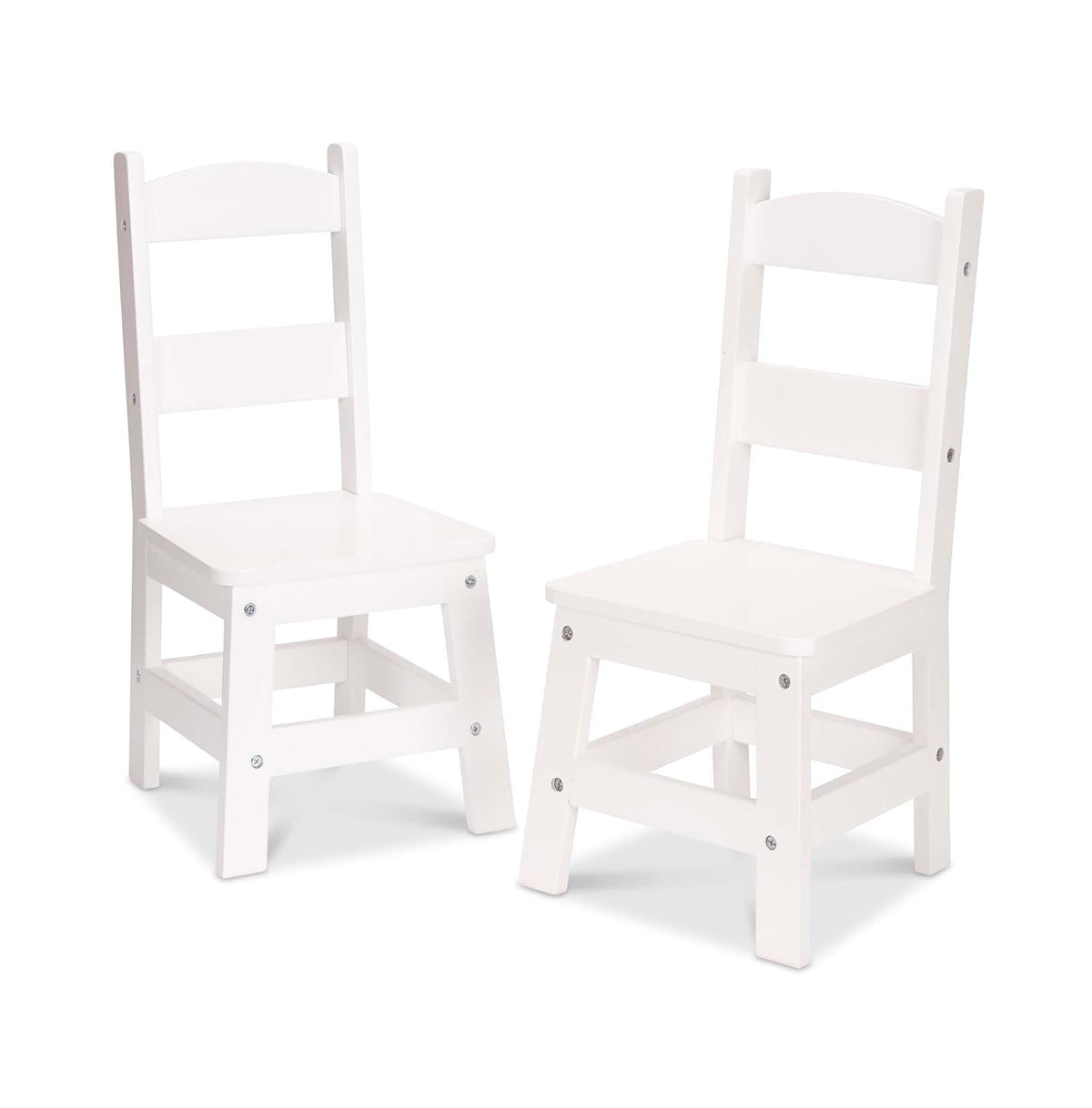 Melissa & Doug Wooden Chair Pair - White Children's Furniture
