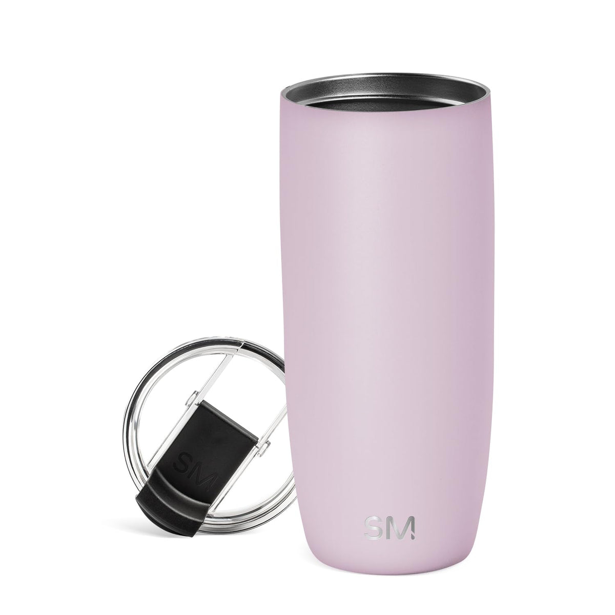 Simple Modern Voyager - Taza de Viaje con Tapa Abatible, Acero Inoxidable, Popotes Incluidos - 590ml - -Lavender Mist