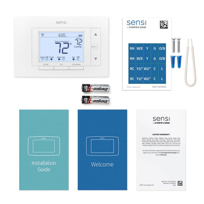 Emerson Sensi Termostato WiFi para Smart Home, hazlo tú mismo con kit de casa, 1, Blanco