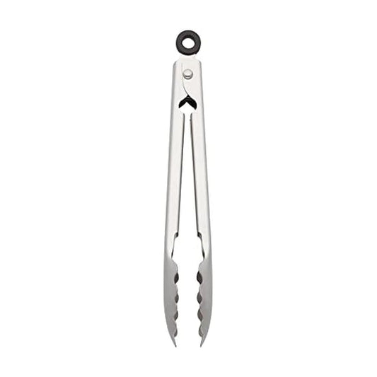 KitchenAid Gourmet - Pinzas para servir de acero inoxidable con gancho para colgar y cierre seguro, 9 pulgadas, acero inoxidable