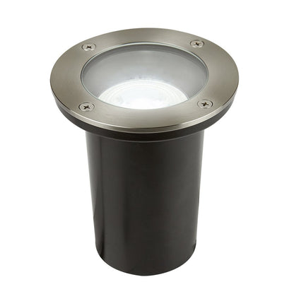 Tecnolite - Lámpara de Piso Exterior para Jardín o Patio Constanza, Emportable con Base E27, Estructura Resistente a la Interperie y la Corrosión, No Incluye Foco Color Satinado