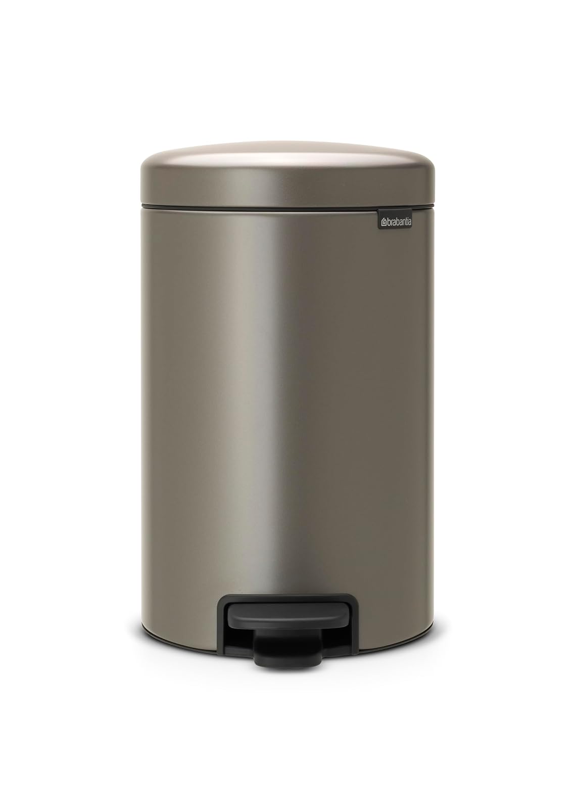 Brabantia - Bote de basura con cubeta interior de plástico, acero brillante, 7 galones - Multicolor - 12 l