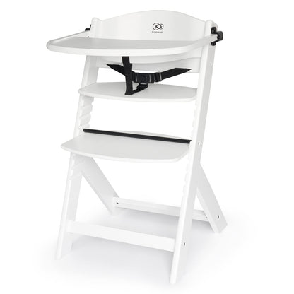 Kinderkraft ENOCK Silla Alta de Madera Evolutiva para Bebé - Full White