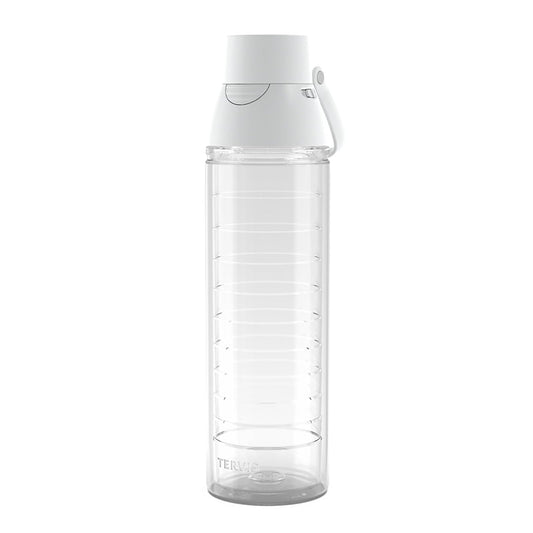 Tervis Venture Lite - Vaso aislado de doble pared transparente y colorido, fabricado en Estados Unidos, taza de viaje que mantiene las bebidas frías y calientes, botella de agua de 24 onzas, tapa