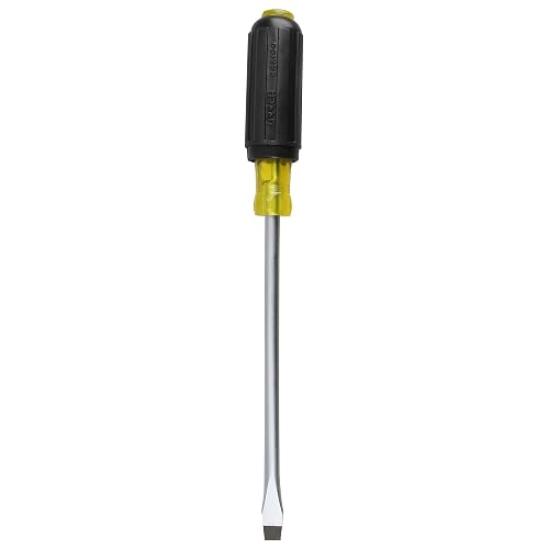 Urrea 9408 Destornillador con mango cushion grip, punta plana barra redonda 3/8" x 8"