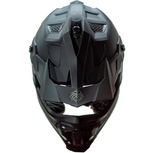 KOV Casco Terra Cross Negro Mate Solid Off-Road para Motocross Dot