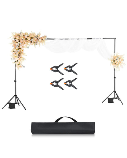 VEVOR Soporte de Fondo Ajustable para Fotografía de Estudio - 6.5 x 10 Ft