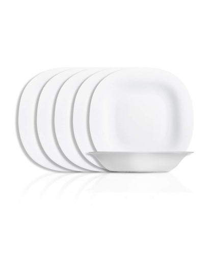 Vajilla Moderna De 18 Pzas De Opal Carine Luminarc Blanca