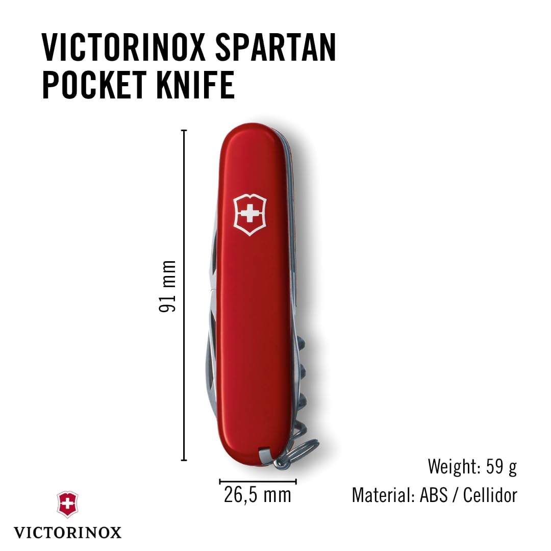 Victorinox Navaja deportiva Spartan Roja, 12 Usos para Hombre color rojo talla unitalla