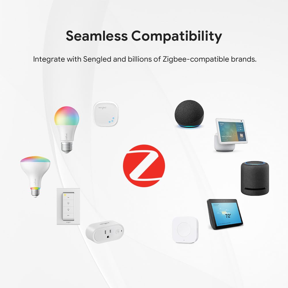 Element Color Plus by Sengled - Kit de iniciación (2 bombillas A19 + casquillo) 16 millones de colores/blanco (2000-6500 K), LED inteligente, funciona con Alexa & Google Assistant, 2 Pa