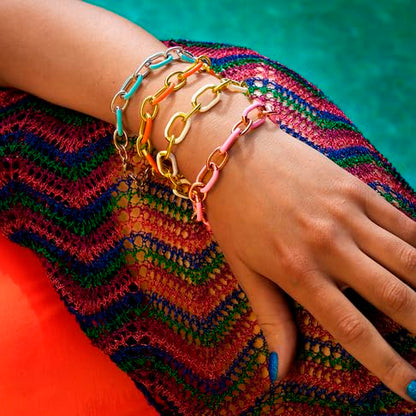 LOTUS STYLE Pulsera tropical vibes para dama en tono rosa
