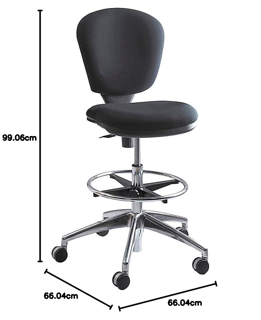 Safco 3442BL Metro Extended-Height Chair, Black