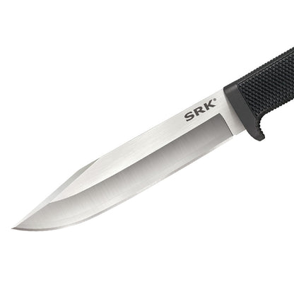 Cold Steel SRK Survival Rescue Cuchillo de hoja fija con funda Secure-Ex – Cuchillo estándar de los sellos de la marina, ideal para aplicaciones tácticas, al aire última intervensión, caza y supervivencia