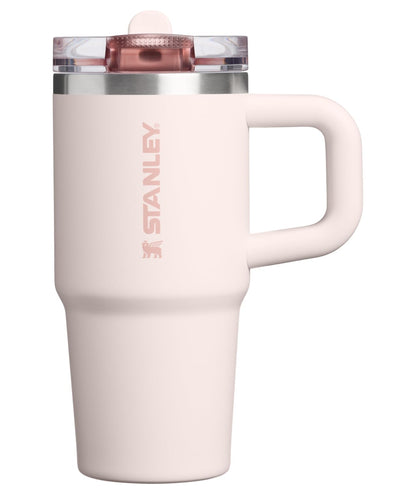 Stanley Quencher ProTour Vaso Térmico con Popote Abatible, Acero Inoxidable - 14 Ounces - Cuarzo rosa