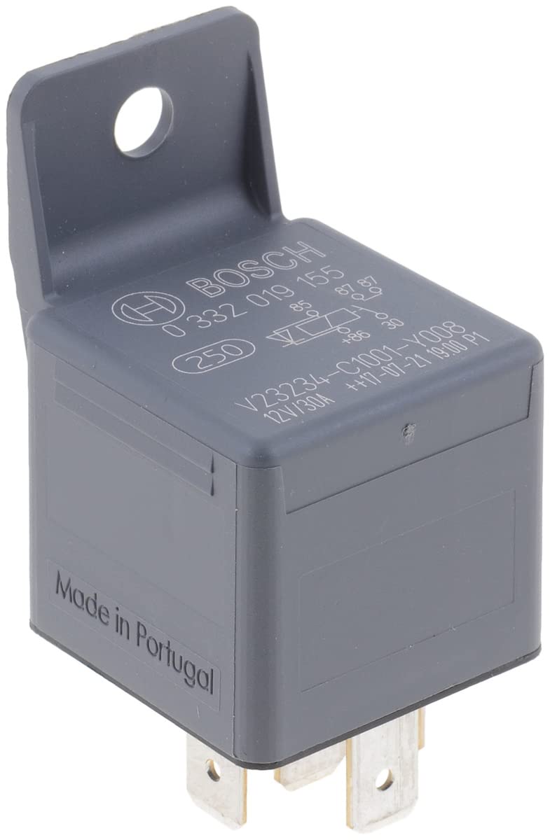 Bosch Mini Relé Normalmente Abierto 0332019155, 5 Pines, 12V, 30A, Individual