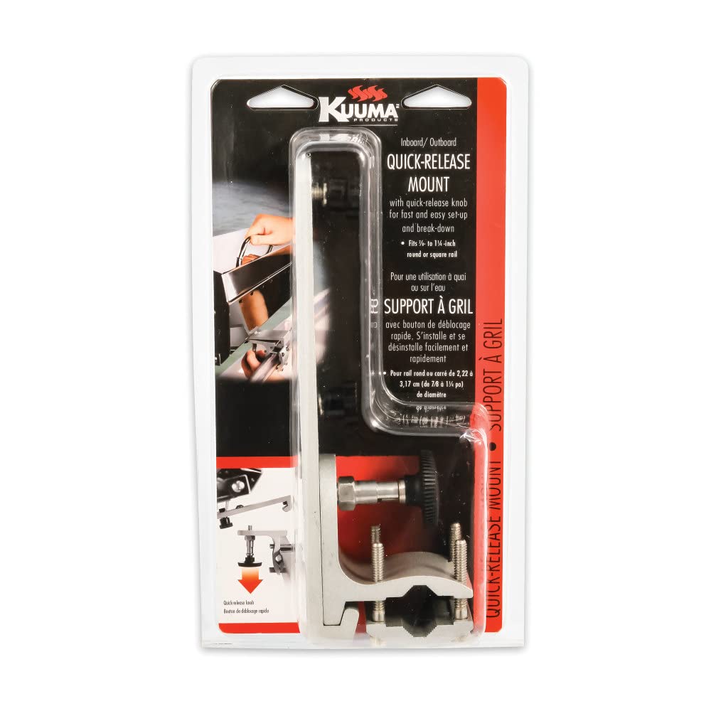 Kuuma Grill Mount-Stow N Go Montaje de riel de liberación rápida (Eng/FR)