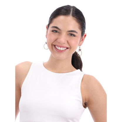 Nine West Aretes Color Bitono Tritone Emblems En Forma Varias De Terminado Brillante para Mujer