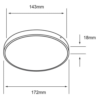 Tecnolite - Downlight LED Empotrable, Bote Integral 12 cm o Sobreponer 9 W, Luz de Día, No atenuable