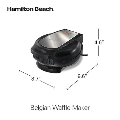 Hamilton Beach 26071 Wafflera Eléctrica Modelo Belga, Chica, Negro