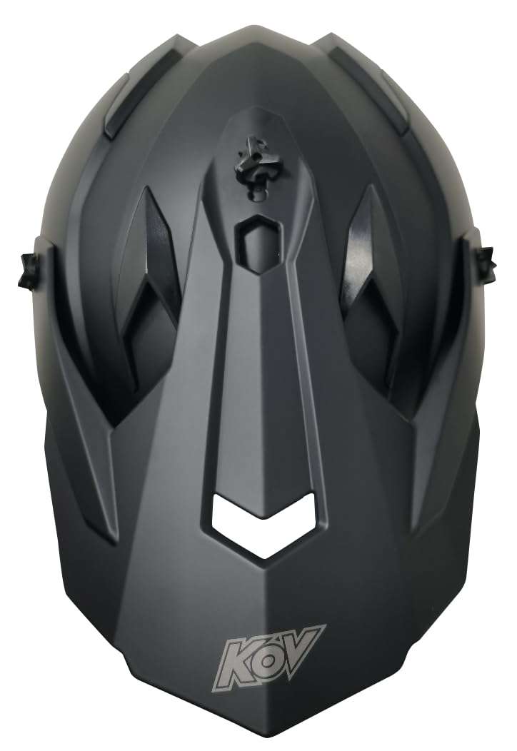 KOV Casco Hunter Negro Mate Motocross Certificado Dot ATV