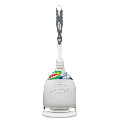 Libman Designer Juego de Cepillos y Soporte para Inodoro | 2 cepillos, sin arañazos, ranuras de secado, para baño, 10.2 pulgadas