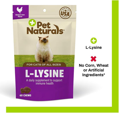 Pet Naturals of Vermont L-Lysine Fun-Shaped Chews for Cats