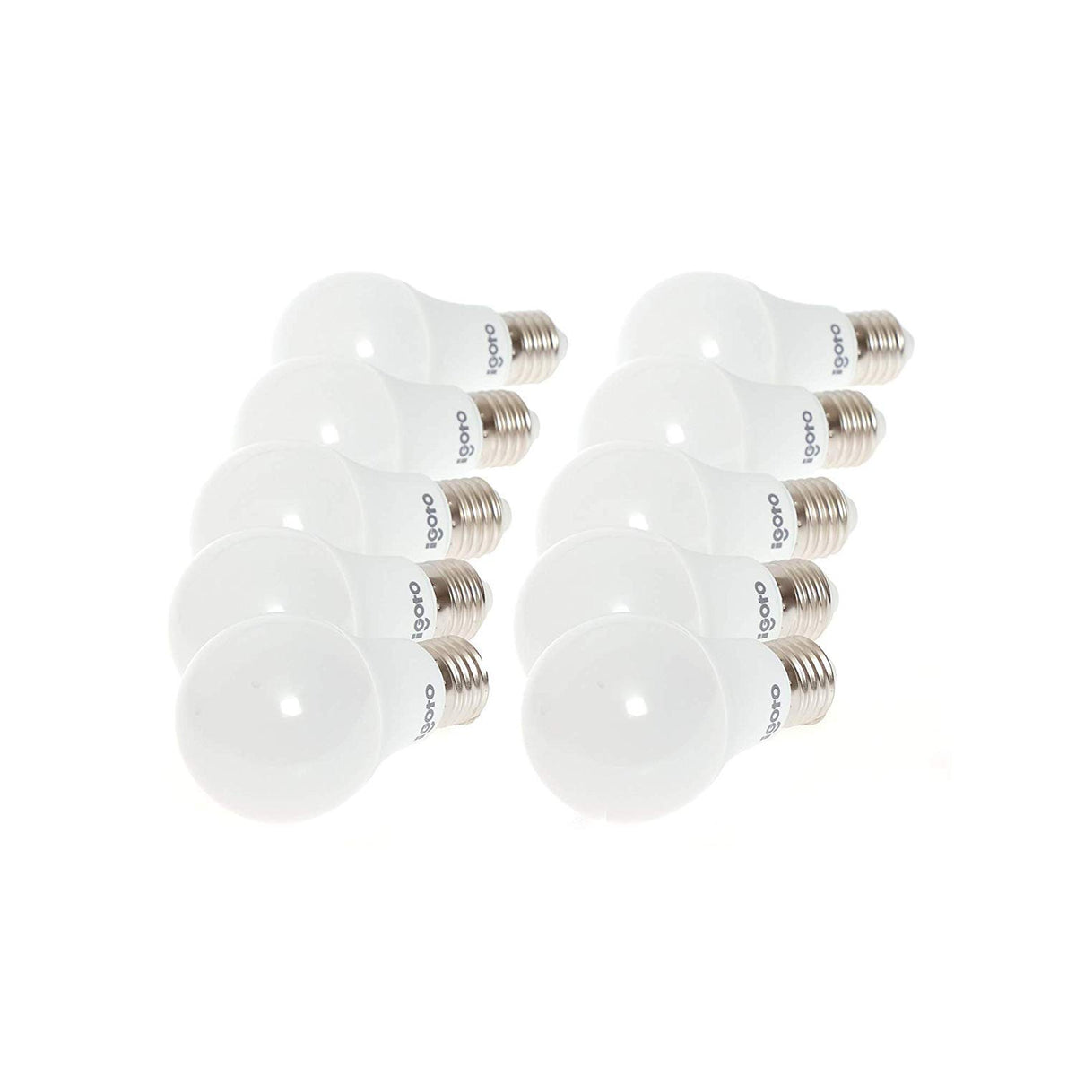 iGoto F10P-10109 Pack de 10 Focos Led A60, 9W Luz Fría + F10520 Foco led T80, 20W, Luz Fría