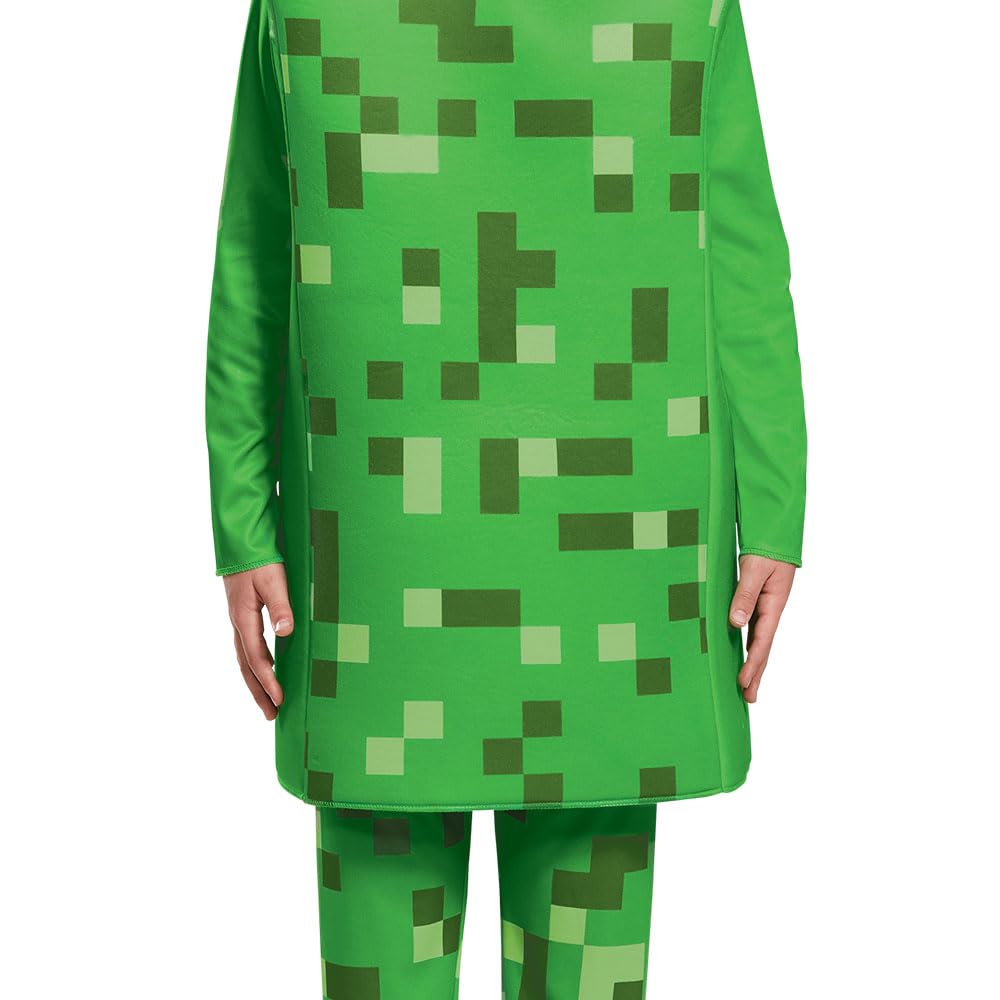 Creeper Disfraz de Minecraft de Lujo, Verde, Mediano (7-8)