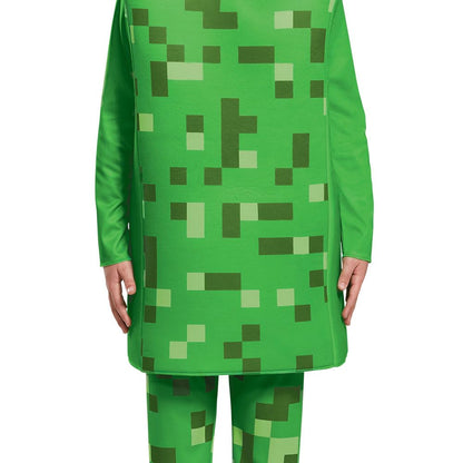 Creeper Disfraz de Minecraft de Lujo, Verde, Mediano (7-8)