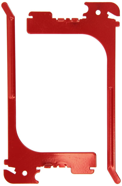Wall Control 10-ER-106 R Pegboard 6" Reach Extended Slotted Hook Pair Slotted Metal Hooks for Pegboard and Slotted Tool Board, Red