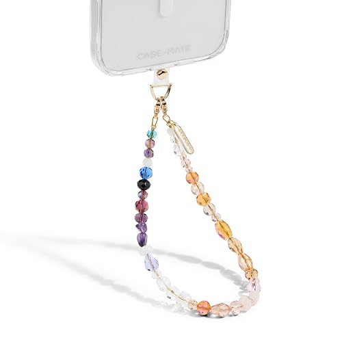 Case-Mate - Abalorio de teléfono con cristales de abalorio | Correa de teléfono desmontable antirrobo | Correa de muñeca para iPhone manos libres para mujer | Pulsera de cadena de teléfono - Se adapta