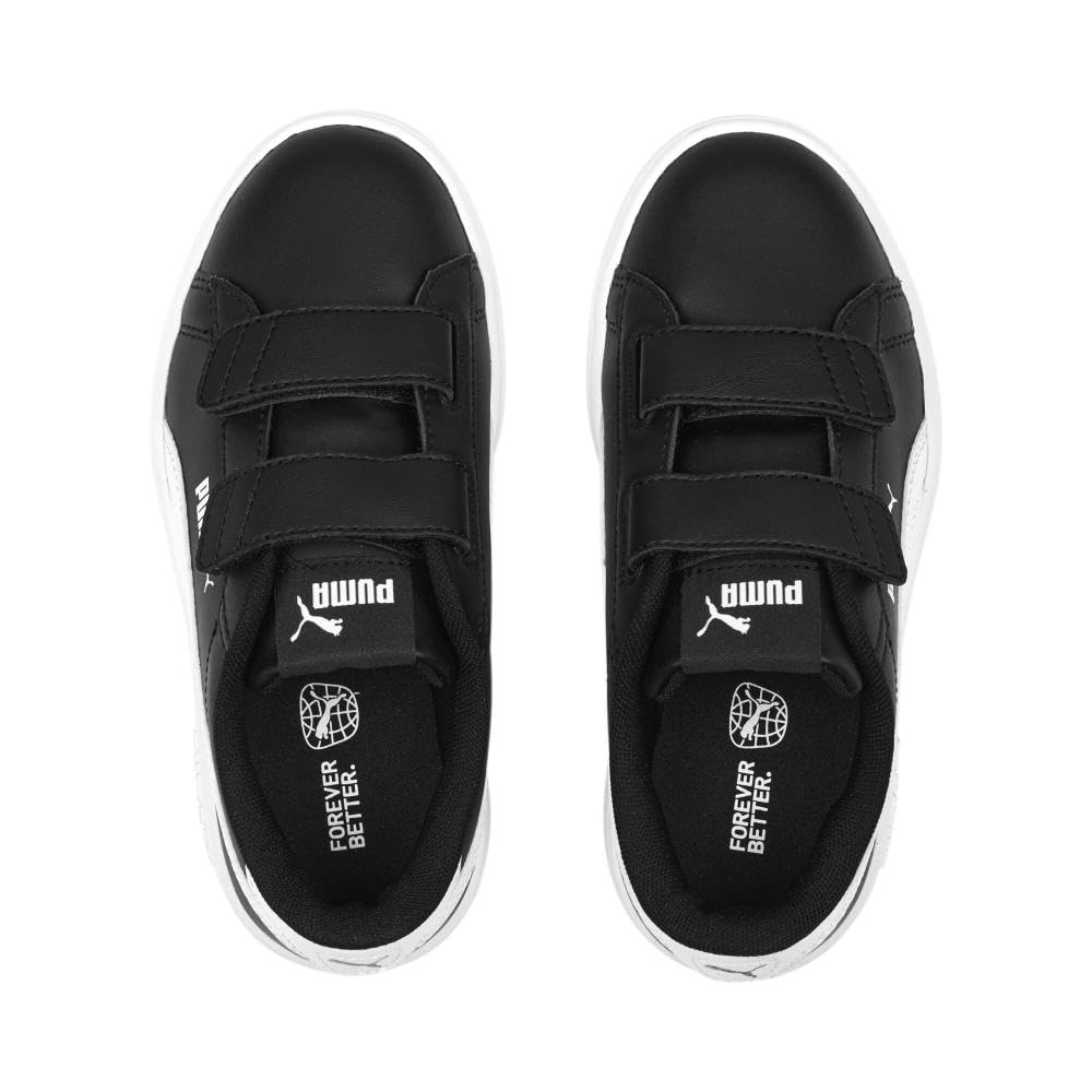 Puma - Tenis Unisex para niños Smash 3.0 de Piel con Velcro