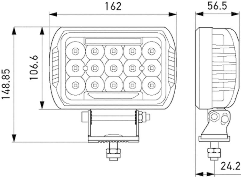 Hella ValueFit 450 LED - Kit de Lámparas de Conducción LED Universal para Vehículos Todoterreno