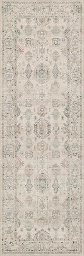 Loloi II Hathaway Collection HTH-04 Beige/Multi 7'-6" x 9'-6" Area Rug