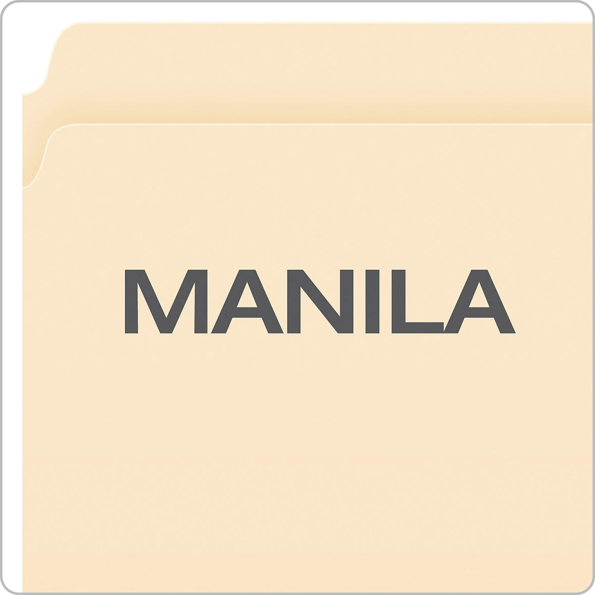 Pendaflex - Carpetas de sujeción, 2 cierres, tamaño carta, Manila, 1 cierre, Beige, Straight Cut