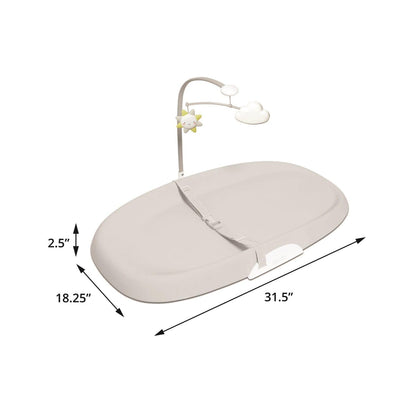 Skip Hop Cambiador De Pañales: Almohadilla De Espuma Acolchada Fácil De Limpiar Con Barra De Juguete Tuck-Away Color Gris