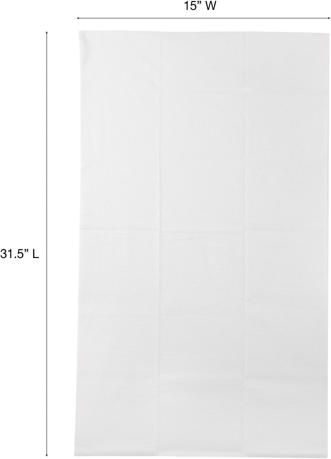 ForPro Professional Collection - Toallas de baño Desechables de Alta Calidad, Toallas de salón y SPA para Cabello, Cara, Cuerpo, Extra Grandes (15 x 31.5 Pulgadas), Blanco, 50 Unidades