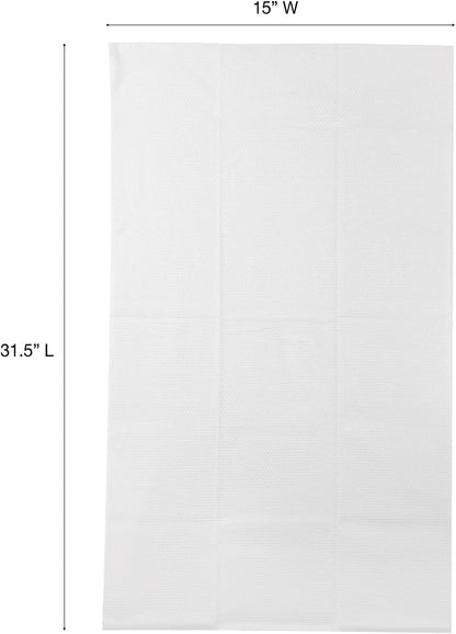 ForPro Professional Collection - Toallas de baño Desechables de Alta Calidad, Toallas de salón y SPA para Cabello, Cara, Cuerpo, Extra Grandes (15 x 31.5 Pulgadas), Blanco, 50 Unidades