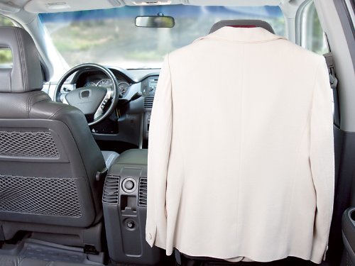 Maxsa 20022 - percha de ropa de mayordomo de coche para coches, perfecto para traje, chamarra, chamarra, camisa, bolso y accesorios, diseño de madera maciza y metal, organizador de asiento duradero y