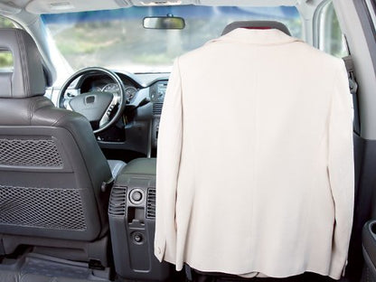 Maxsa 20022 - percha de ropa de mayordomo de coche para coches, perfecto para traje, chamarra, chamarra, camisa, bolso y accesorios, diseño de madera maciza y metal, organizador de asiento duradero y