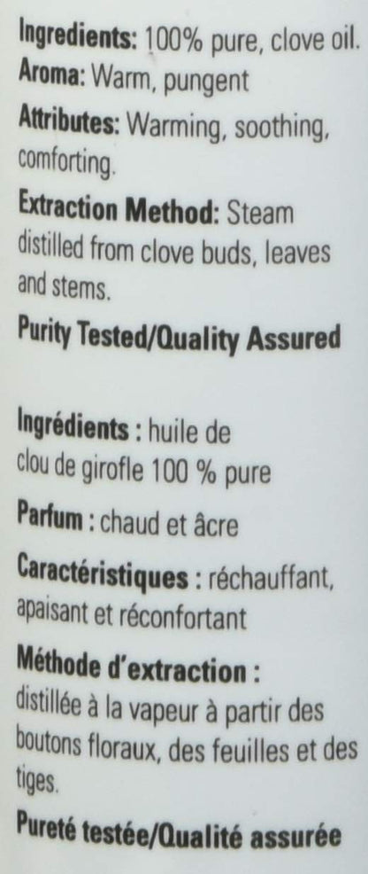 Now foods | Clove oil 30ml 1 oz | Aceite esencial de clavo 30ml 1 oz