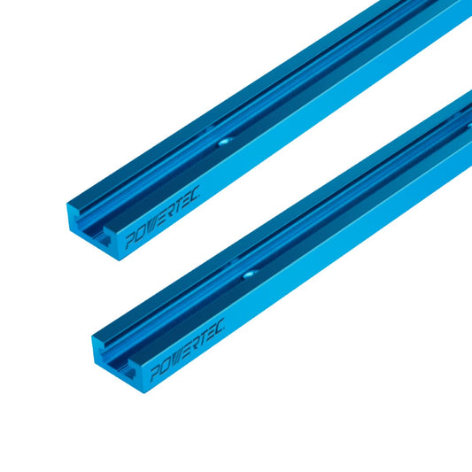 Powertec 71119 Perfil T-Track universal con plomos split shot Predrilled orificios de montaje (2-Pack), 91,4 cm