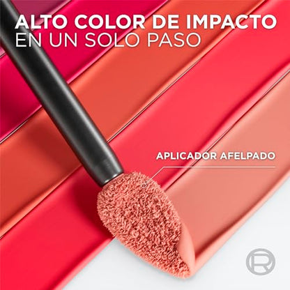 L’Oréal Paris Infaillible Le Matte Resistance Labial Líquido de Larga Duración por 16H, a Prueba de Agua, Color Intenso, con Ácido Hialurónico, Tono True Love