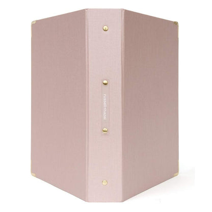 russell+hazel Bookcloth Signature Carpeta de 3 anillas, peonía, 27,3 x 30,5 cm